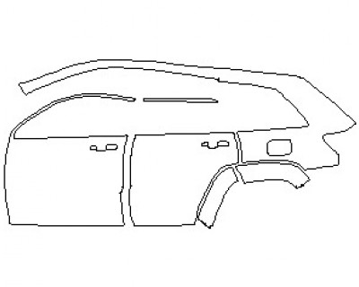 2022 JEEP GRAND CHEROKEE LIMITED X REAR QUARTER PANEL AND DOORS LEFT SIDE