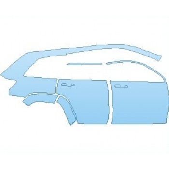 PAINT PROTECTION KIT - 2021 JEEP GRAND CHEROKEE LIMITED X REAR QUARTER PANEL AND DOORS RIGHT SIDE - PRECUT PPF CLEAR BRA WRAP