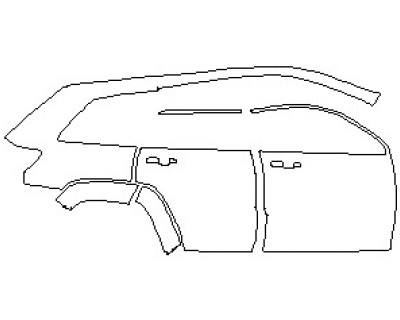 2022 JEEP GRAND CHEROKEE LIMITED X REAR QUARTER PANEL AND DOORS RIGHT SIDE
