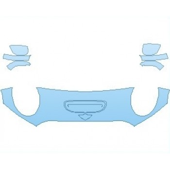PAINT PROTECTION KIT - 2025 MINI CONVERTIBLE COOPER S HOOD 18 INCH (NO WRAPPED EDGES) - PRECUT PPF CLEAR BRA WRAP