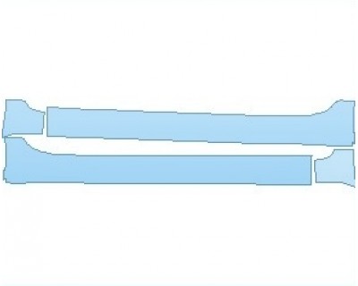 PAINT PROTECTION KIT - 2024 NISSAN LEAF SL ROCKER PANELS WITH MUD GUARDS - PRECUT PPF CLEAR BRA WRAP