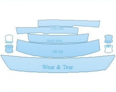 PAINT PROTECTION KIT - 2024 NISSAN LEAF SL COMMON WEAR AREA KIT - PRECUT PPF CLEAR BRA WRAP