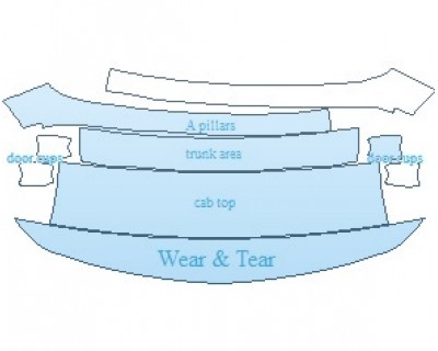 PAINT PROTECTION KIT - 2023 BUICK REGAL TOURX ESSENCE COMMON WEAR AREA KIT - PRECUT PPF CLEAR BRA WRAP