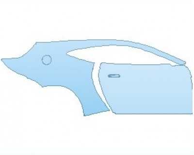 PAINT PROTECTION KIT - 2023 ASTON MARTIN VANTAGE HERITAGE RACING EDITION COUPE REAR QUARTER PANEL AND DOORS LEFT - PRECUT PPF CLEAR BRA WRAP