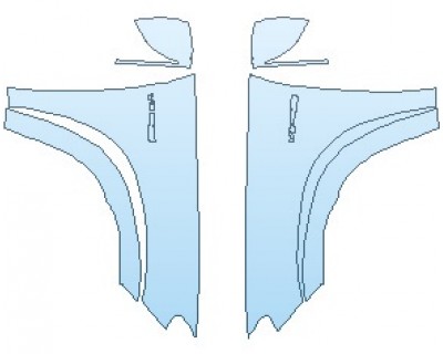 Precut PPF Kit – Clear Bra Paint Protection Film PAINT PROTECTION KIT - 2021 MERCEDES GLE CLASS AMG 63 S SUV FULL FENDERS (WRAPPED EDGES) WITH V8 BITURBO 4MATIC+ EMBLEM - PRECUT PPF CLEAR BRA WRAP