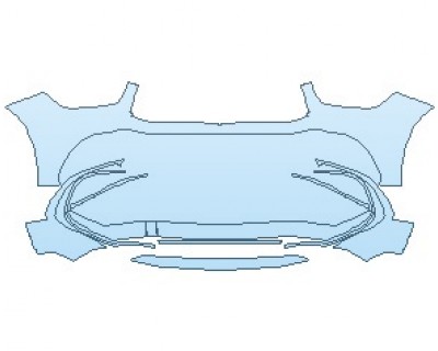 Precut PPF Kit – Clear Bra Paint Protection Film PAINT PROTECTION KIT - 2021 MERCEDES GLE CLASS AMG 63 S SUV BUMPER WITH CENTER CAMERA - PRECUT PPF CLEAR BRA WRAP