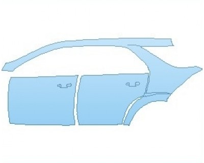 Precut PPF Kit – Clear Bra Paint Protection Film PAINT PROTECTION KIT - 2021 MERCEDES GLE CLASS AMG 63 S SUV REAR QUARTER PANEL AND DOORS WITH SEAM LEFT SIDE - PRECUT PPF CLEAR BRA WRAP