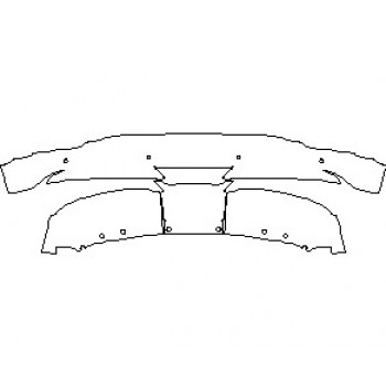 2023 FORD MUSTANG MACH-E CALIFORNIA ROUTE 1 REAR BUMPER LOWER WITH SENSORS