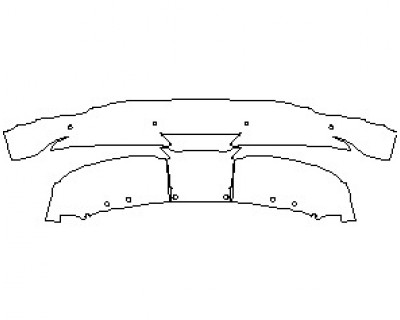 2022 FORD MUSTANG MACH-E CALIFORNIA ROUTE 1 REAR BUMPER LOWER WITH SENSORS
