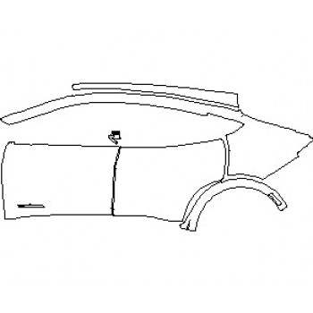 2021 FORD MUSTANG MACH-E CALIFORNIA ROUTE 1 REAR QUARTER PANEL AND DOORS WITH MACH E4 X EMBLEM LEFT SIDE