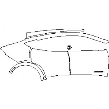 2022 FORD MUSTANG MACH-E PREMIUM REAR QUARTER PANEL AND DOORS WITH MACH E4 X EMBLEM RIGHT SIDE