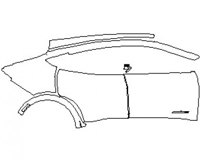 2023 FORD MUSTANG MACH-E PREMIUM REAR QUARTER PANEL & DOORS WITH MACH E4 X EMBLEM RIGHT SIDE