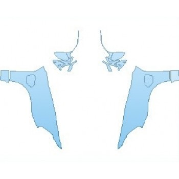 PAINT PROTECTION KIT - 2023 PORSCHE TAYCAN GTS SEDAN FULL FENDERS (NO WRAPPED EDGES) - PRECUT PPF CLEAR BRA WRAP