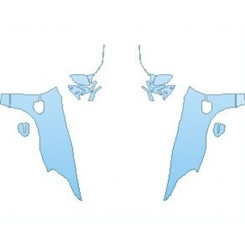 Precut PPF Kit – Clear Bra Paint Protection Film PAINT PROTECTION KIT - 2023 PORSCHE TAYCAN GTS SEDAN FULL FENDERS WITH POWER CHARGE PORT COVER (WRAPPED EDGES) - PRECUT PPF CLEAR BRA WRAP