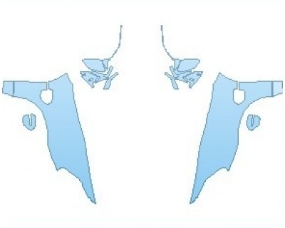 Precut PPF Kit – Clear Bra Paint Protection Film PAINT PROTECTION KIT - 2023 PORSCHE TAYCAN GTS SEDAN FULL FENDERS WITH POWER CHARGE PORT COVER (WRAPPED EDGES) - PRECUT PPF CLEAR BRA WRAP