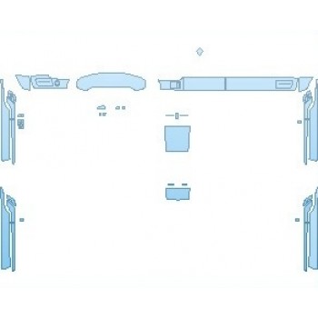PAINT PROTECTION KIT - 2023 PORSCHE TAYCAN GTS SEDAN INTERIOR TRIM LEFT HAND DRIVE - PRECUT PPF CLEAR BRA WRAP