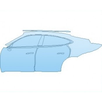 Precut PPF Kit – Clear Bra Paint Protection Film PAINT PROTECTION KIT - 2023 PORSCHE TAYCAN GTS SEDAN REAR QUARTER PANELS AND DOORS LEFT - PRECUT PPF CLEAR BRA WRAP