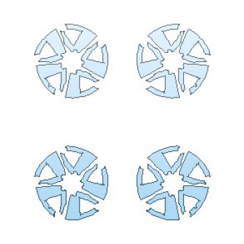 PAINT PROTECTION KIT - 2023 PORSCHE TAYCAN GTS SEDAN TAYCAN EXCLUSIVE DESIGN WHEELS - PRECUT PPF CLEAR BRA WRAP