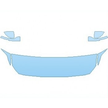 PAINT PROTECTION KIT - 2021 POLESTAR 2 HOOD 18 INCH (WRAPPED EDGES) - PRECUT PPF CLEAR BRA WRAP