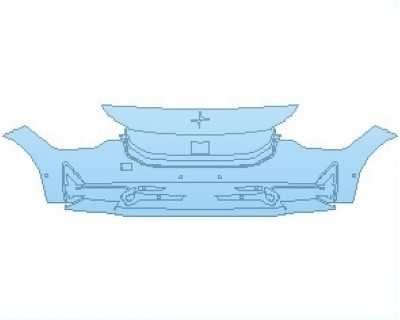 PAINT PROTECTION KIT - 2023 POLESTAR 2  BUMPER WITH SENSORS - PRECUT PPF CLEAR BRA WRAP