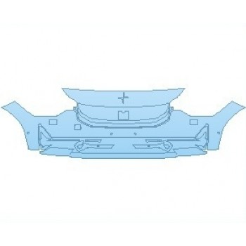 PAINT PROTECTION KIT - 2021 POLESTAR 2 BUMPER WITH WASHERS AND SENSORS - PRECUT PPF CLEAR BRA WRAP