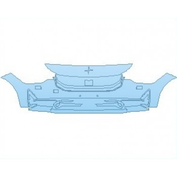 PAINT PROTECTION KIT - 2022 POLESTAR 2 BUMPER WITH WASHERS - PRECUT PPF CLEAR BRA WRAP