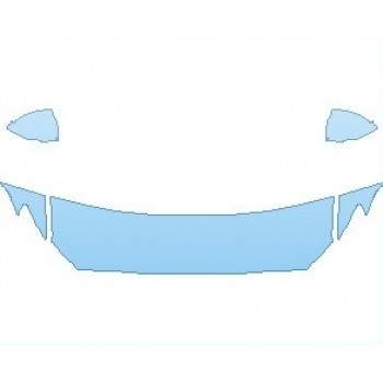 PAINT PROTECTION KIT - 2023 VOLVO S60 INSCRIPTION HOOD 18 INCH (NO WRAPPED EDGES) - PRECUT PPF CLEAR BRA WRAP