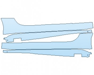 PAINT PROTECTION KIT - 2021 JAGUAR F-TYPE R-DYNAMIC COUPE ROCKER PANELS - PRECUT PPF CLEAR BRA WRAP