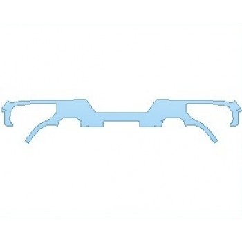 PAINT PROTECTION KIT - 2021 CHEVROLET SILVERADO 1500 WT REAR BUMPER WITH VISIBLE DUAL EXHAUST - PRECUT PPF CLEAR BRA WRAP