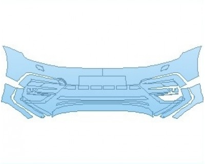PAINT PROTECTION KIT - 2021 VOLKSWAGEN TIGUAN SEL R-LINE BUMPER WITH WASHERS AND NUMBER PLATE - PRECUT PPF CLEAR BRA WRAP