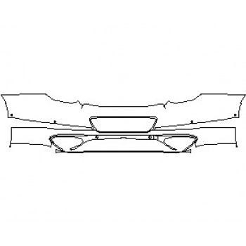 2021 BENTLEY CONTINENTAL GT SPEED COUPE REAR BUMPER WITH SENSORS