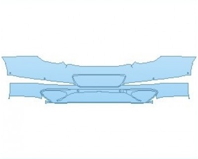 PAINT PROTECTION KIT - 2022 BENTLEY CONTINENTAL GT SPEED COUPE REAR BUMPER WITH SENSORS - PRECUT PPF CLEAR BRA WRAP