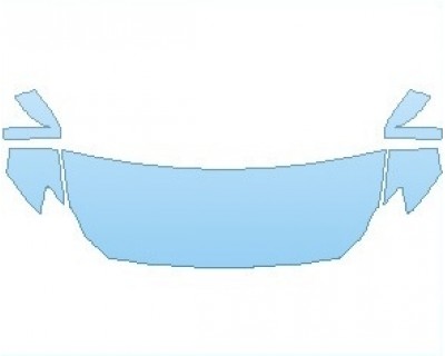 PAINT PROTECTION KIT - 2022 MASERATI QUATTROPORTE S HOOD (WRAPPED EDGES) - PRECUT PPF CLEAR BRA WRAP