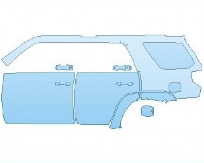 PAINT PROTECTION KIT - 2023 TOYOTA 4RUNNER TRD OFF-ROAD REAR QUARTER PANEL & DOORS LEFT SIDE - PRECUT PPF CLEAR BRA WRAP