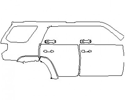 2022 TOYOTA 4RUNNER TRD OFF-ROAD REAR QUARTER PANEL AND DOORS RIGHT SIDE