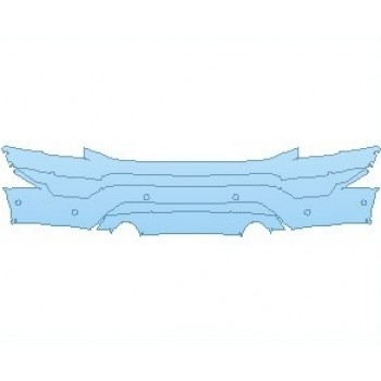PAINT PROTECTION KIT - 2021 FORD F-150 LIMITED BUMPER WITH 6 SENSORS - PRECUT PPF CLEAR BRA WRAP