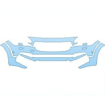 PAINT PROTECTION KIT - 2022 VOLVO V90 CROSS COUNTRY BUMPER WITH WASHERS AND SENSORS - PRECUT PPF CLEAR BRA WRAP