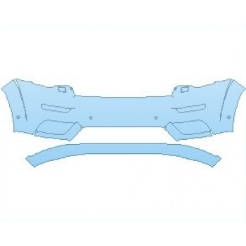 PAINT PROTECTION KIT - 2022 JEEP GRAND CHEROKEE HIGH ALTITUDE BUMPER WITH SENSORS AND WASHERS - PRECUT PPF CLEAR BRA WRAP
