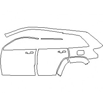 2023 JEEP GRAND CHEROKEE SUMMIT REAR QUARTER PANEL AND DOORS LEFT SIDE