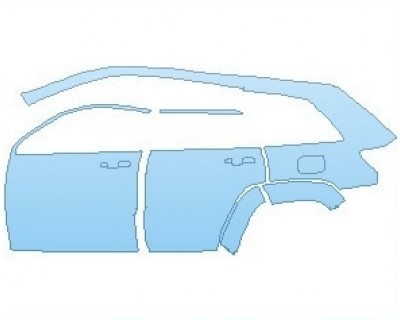 PAINT PROTECTION KIT - 2022 JEEP GRAND CHEROKEE HIGH ALTITUDE REAR QUARTER PANEL AND DOORS LEFT SIDE - PRECUT PPF CLEAR BRA WRAP