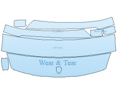 PAINT PROTECTION KIT - 2022 PORSCHE CAYENNE COUPE S COMMON WEAR AREA KIT - PRECUT PPF CLEAR BRA WRAP