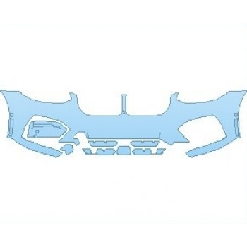 PAINT PROTECTION KIT - 2021 BMW X4 XDRIVE30I BUMPER WITH SENSORS AND CAMERA - PRECUT PPF CLEAR BRA WRAP