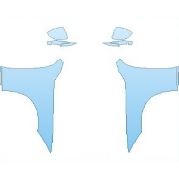 PAINT PROTECTION KIT - 2021 MERCEDES S CLASS MAYBACH 580 FULL FENDERS (NO WRAPPED EDGES) - PRECUT PPF CLEAR BRA WRAP