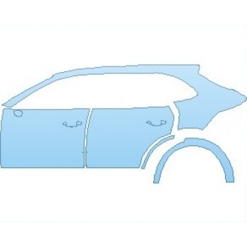 PAINT PROTECTION KIT - 2022 PORSCHE CAYENNE SUV GTS REAR QUARTER PANEL AND DOORS LEFT SIDE - PRECUT PPF CLEAR BRA WRAP
