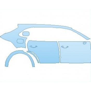 PAINT PROTECTION KIT - 2022 PORSCHE CAYENNE SUV GTS REAR QUARTER PANEL AND DOORS RIGHT SIDE - PRECUT PPF CLEAR BRA WRAP
