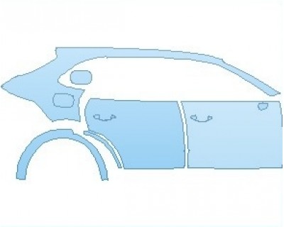 PAINT PROTECTION KIT - 2023 PORSCHE CAYENNE SUV GTS REAR QUARTER PANEL & DOORS RIGHT SIDE - PRECUT PPF CLEAR BRA WRAP