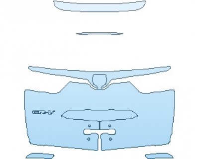 PAINT PROTECTION KIT - 2025 HONDA CR-V LX REAR HATCH WITH CRV EMBLEM - PRECUT PPF CLEAR BRA WRAP