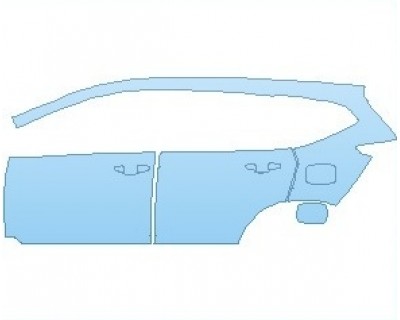 PAINT PROTECTION KIT - 2025 HONDA CR-V LX REAR QUARTER PANEL & DOORS LEFT - PRECUT PPF CLEAR BRA WRAP