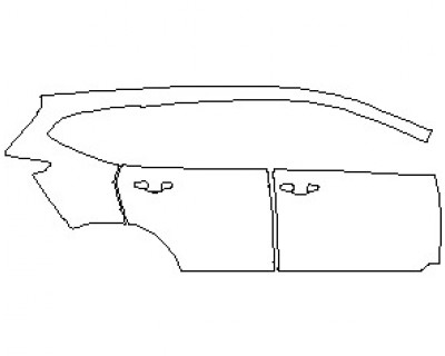 2022 HONDA CR-V LX REAR QUARTER PANEL AND DOORS RIGHT