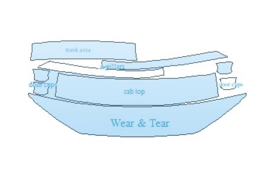2027 AUDI RS7  COMMON WEAR AREA KIT - PRECUT PPF CLEAR BRA WRAP
